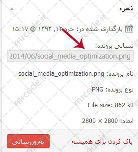 آدرس عکس در وردپرس