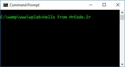 نمونه ای از محیط command prompt در ویندوز